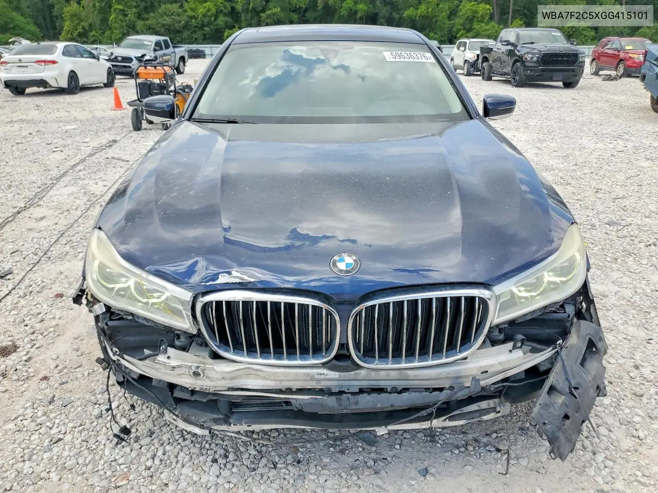 2016 BMW 750 Xi VIN: WBA7F2C5XGG415101 Lot: 59636376