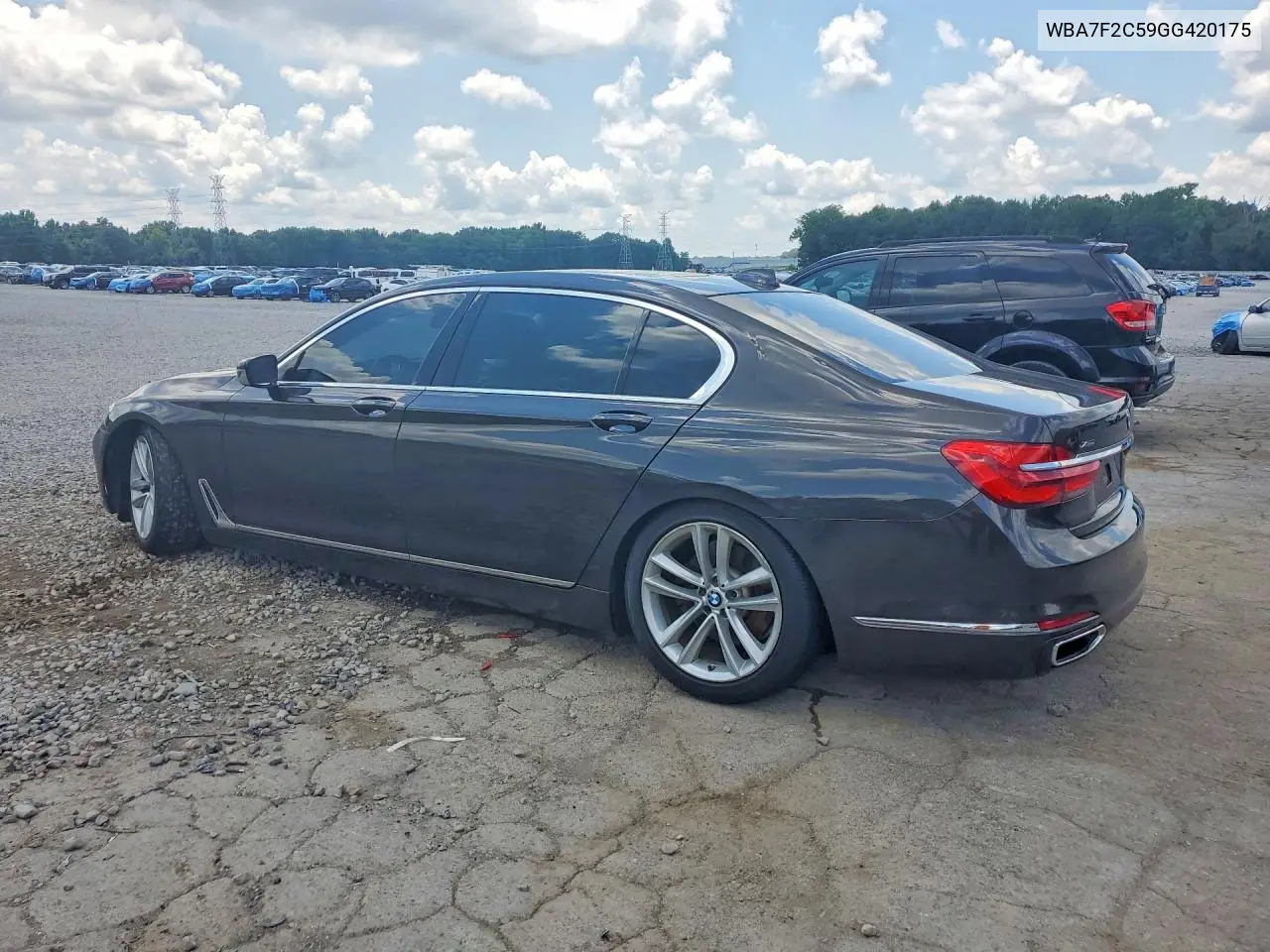 2016 BMW 750 Xi VIN: WBA7F2C59GG420175 Lot: 59839956