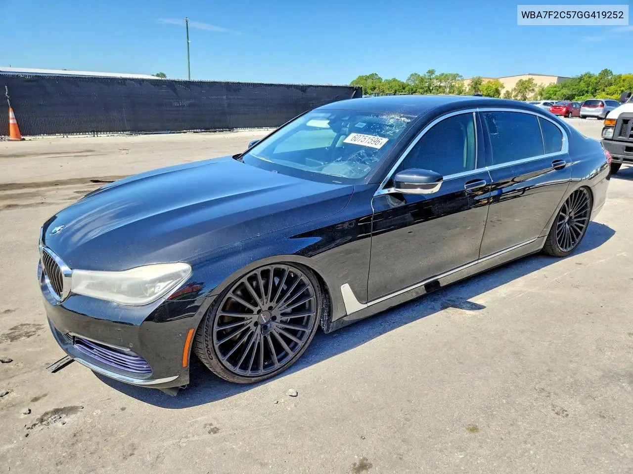 2016 BMW 750 Xi VIN: WBA7F2C57GG419252 Lot: 60751596