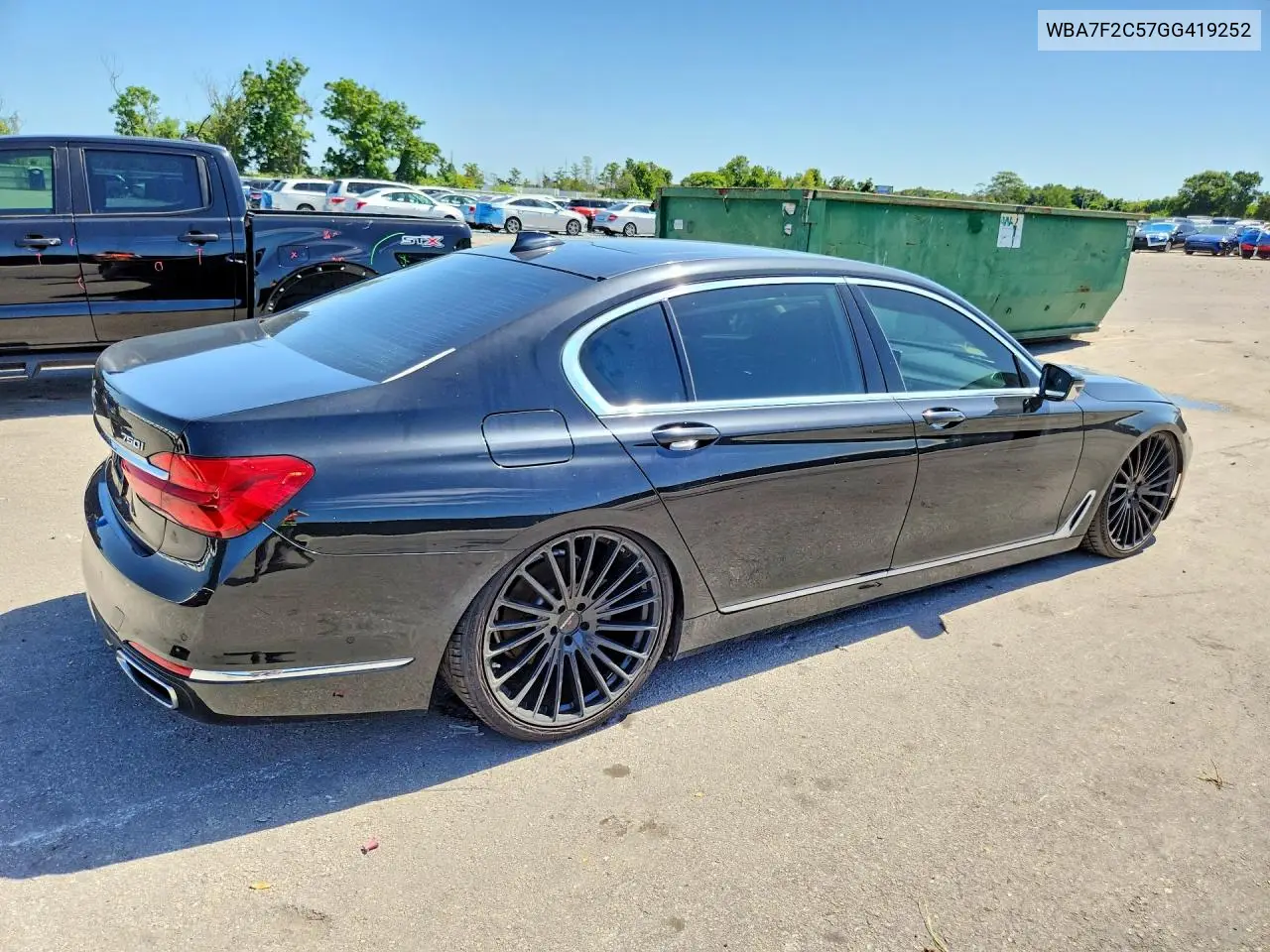 2016 BMW 750 Xi VIN: WBA7F2C57GG419252 Lot: 60751596