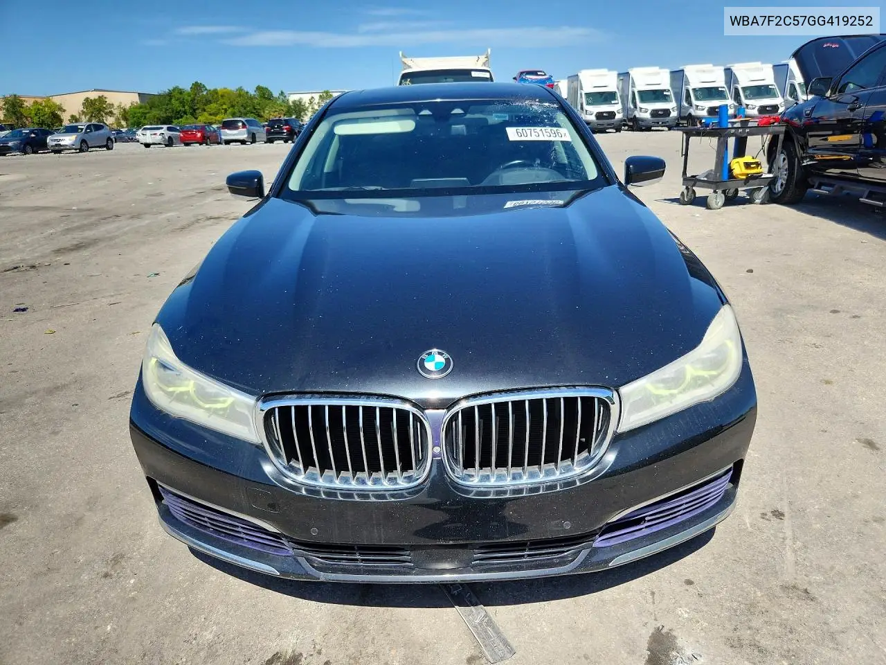 2016 BMW 750 Xi VIN: WBA7F2C57GG419252 Lot: 60751596