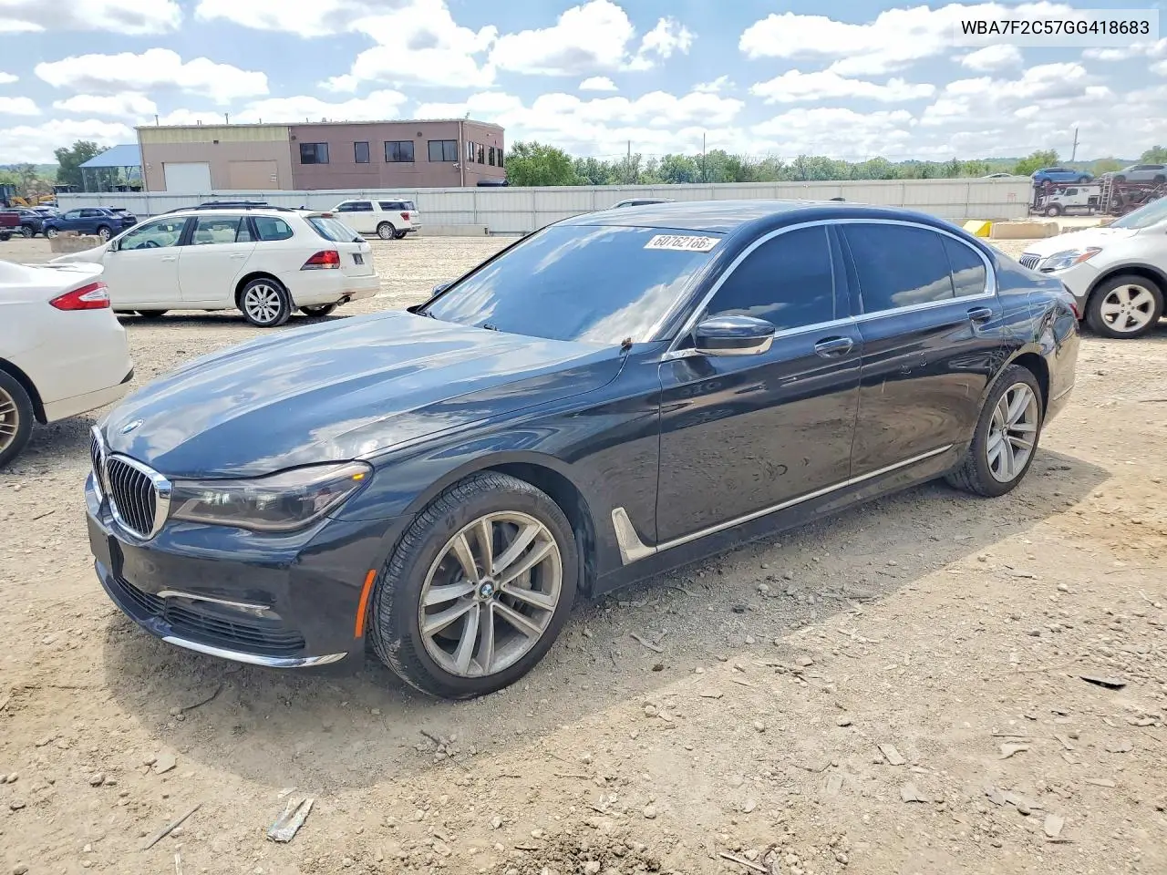 2016 BMW 750 Xi VIN: WBA7F2C57GG418683 Lot: 60762166