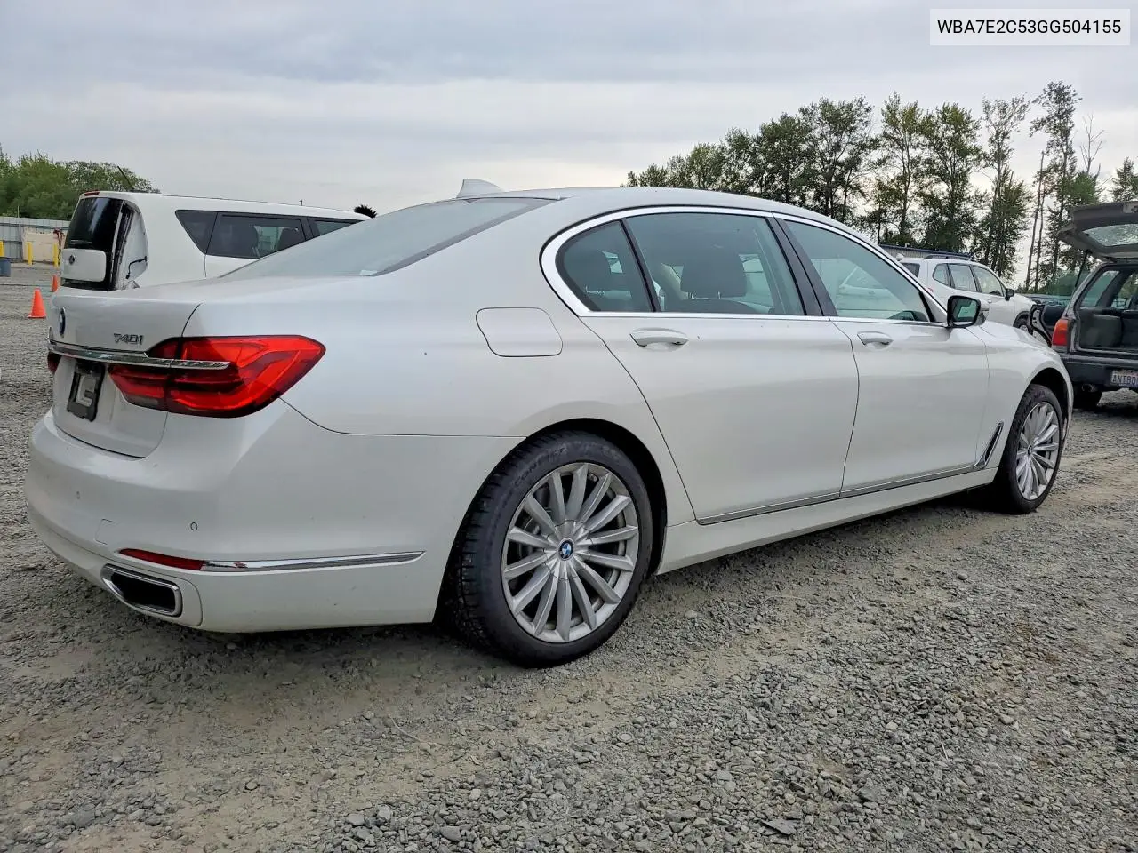 2016 BMW 740 I VIN: WBA7E2C53GG504155 Lot: 61200496