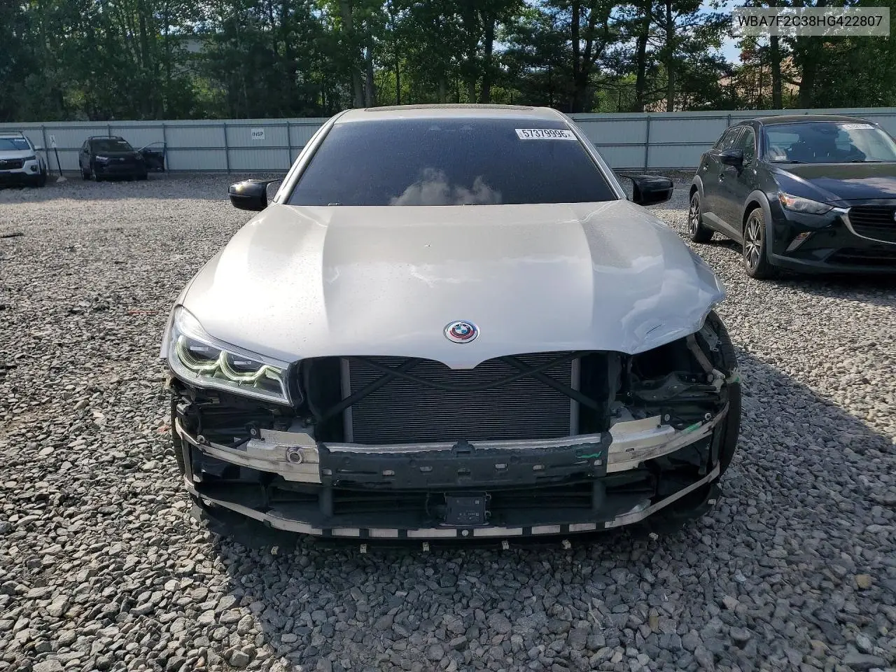 2017 BMW 750 Xi VIN: WBA7F2C38HG422807 Lot: 57379996