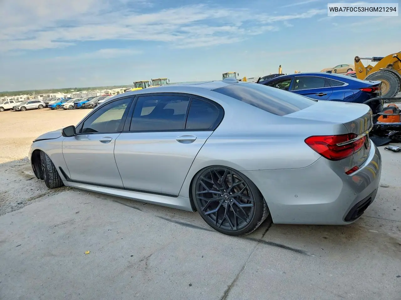 2017 BMW 750 I VIN: WBA7F0C53HGM21294 Lot: 57499566