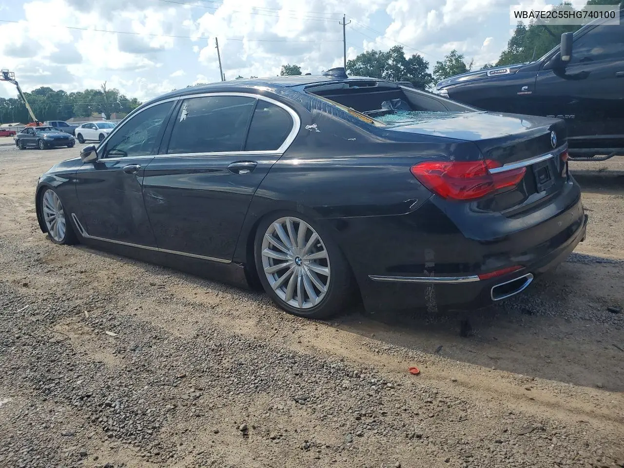 2017 BMW 740 I VIN: WBA7E2C55HG740100 Lot: 59780816