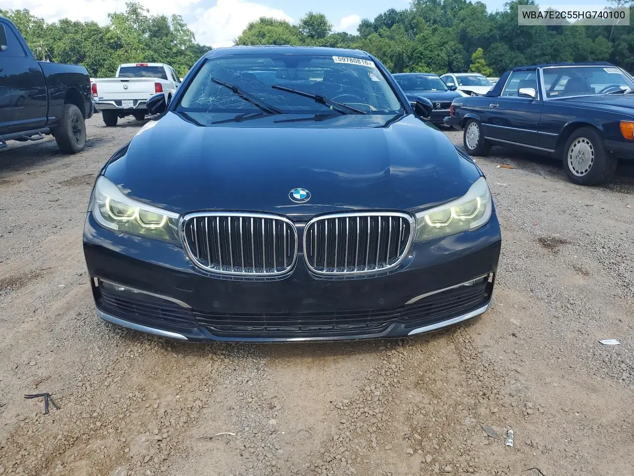 2017 BMW 740 I VIN: WBA7E2C55HG740100 Lot: 59780816