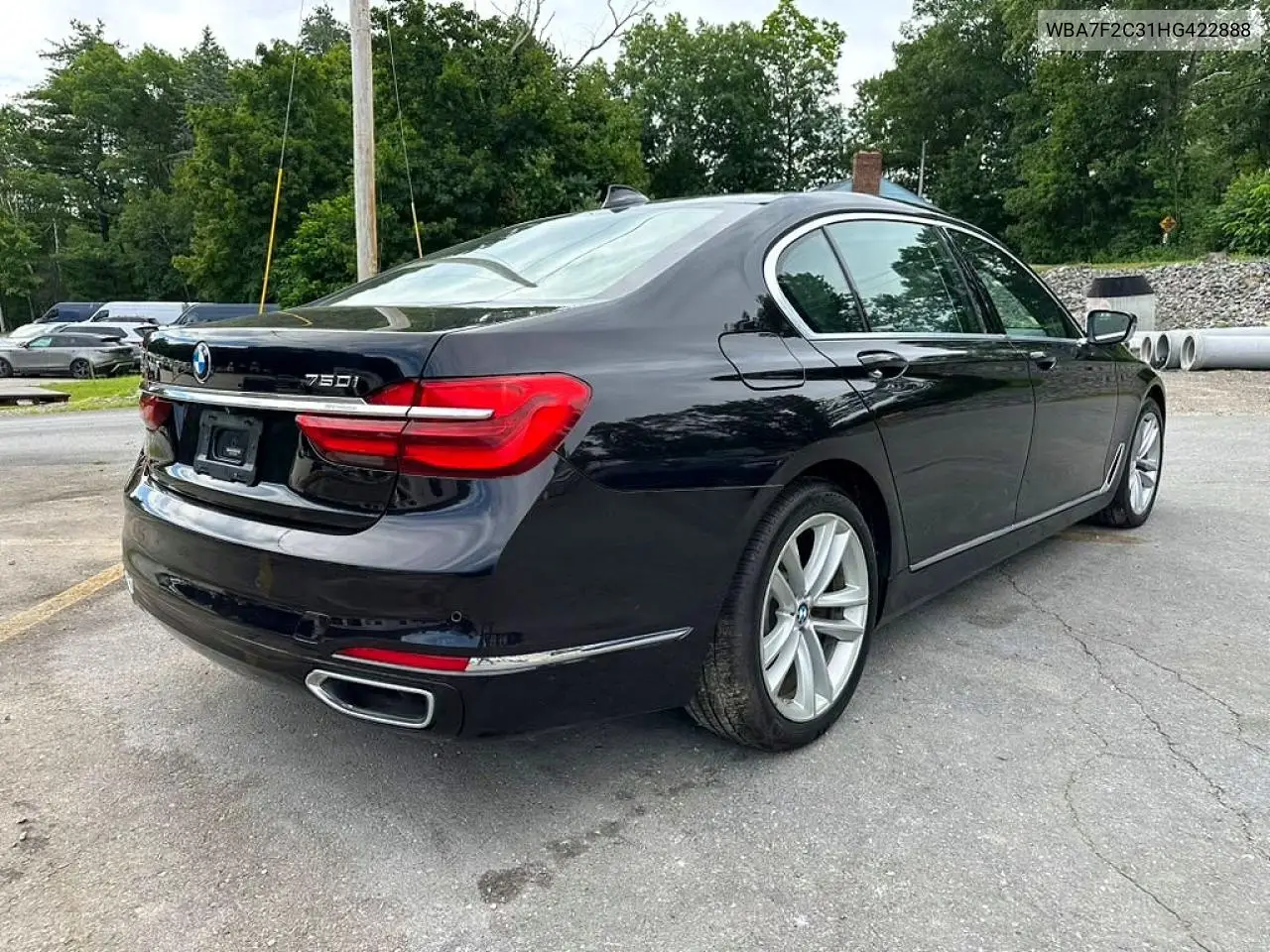 2017 BMW 750 Xi VIN: WBA7F2C31HG422888 Lot: 60380736