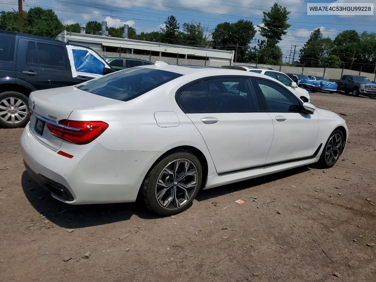2017 BMW 740 Xi VIN: WBA7E4C53HGU99228 Lot: 61156446
