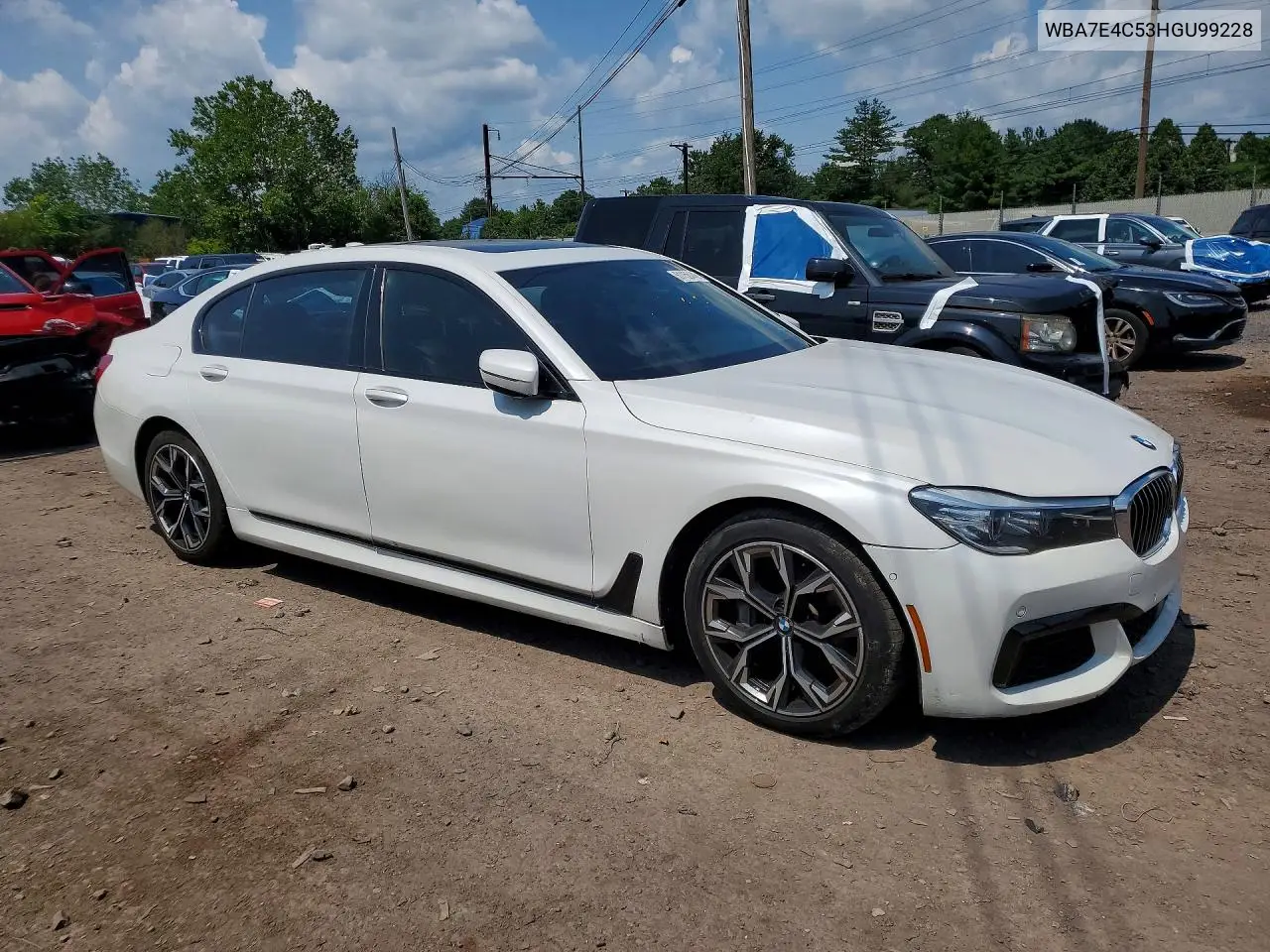 2017 BMW 740 Xi VIN: WBA7E4C53HGU99228 Lot: 61156446
