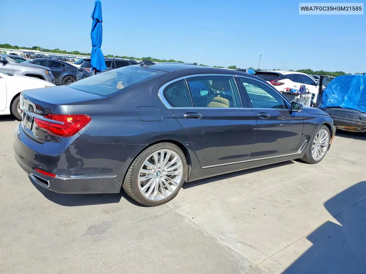 2017 BMW 750 I VIN: WBA7F0C35HGM21585 Lot: 85461665