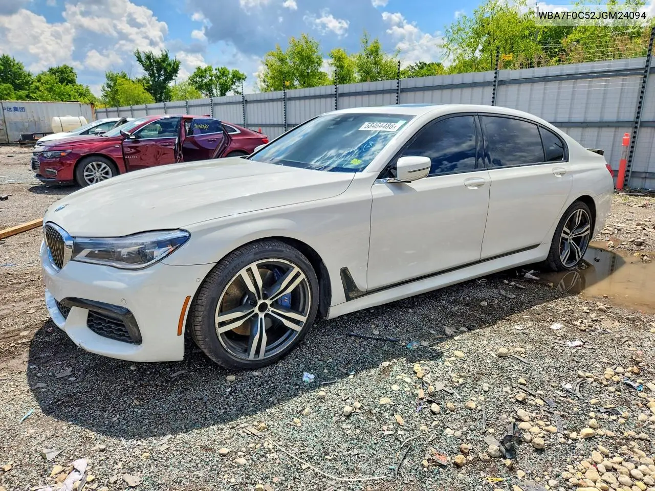 2018 BMW 750 I VIN: WBA7F0C52JGM24094 Lot: 58464486