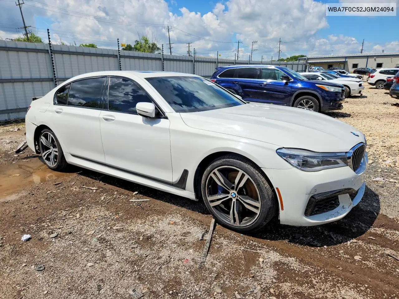 2018 BMW 750 I VIN: WBA7F0C52JGM24094 Lot: 58464486