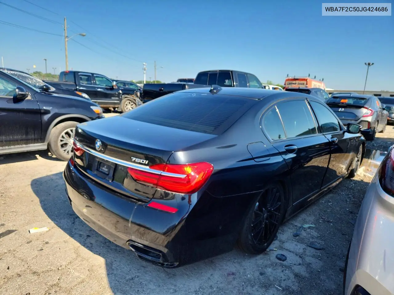 2018 BMW 750 Xi VIN: WBA7F2C50JG424686 Lot: 60599146