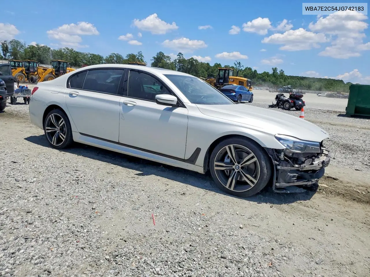 2018 BMW 740 I VIN: WBA7E2C54JG742183 Lot: 61148286