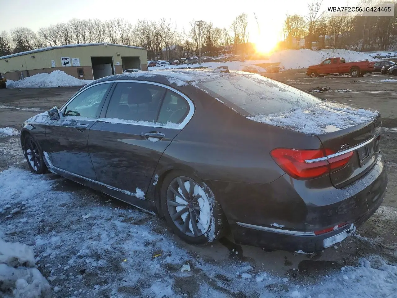 2018 BMW 750I xDrive VIN: WBA7F2C56JG424465 Lot: 76284775