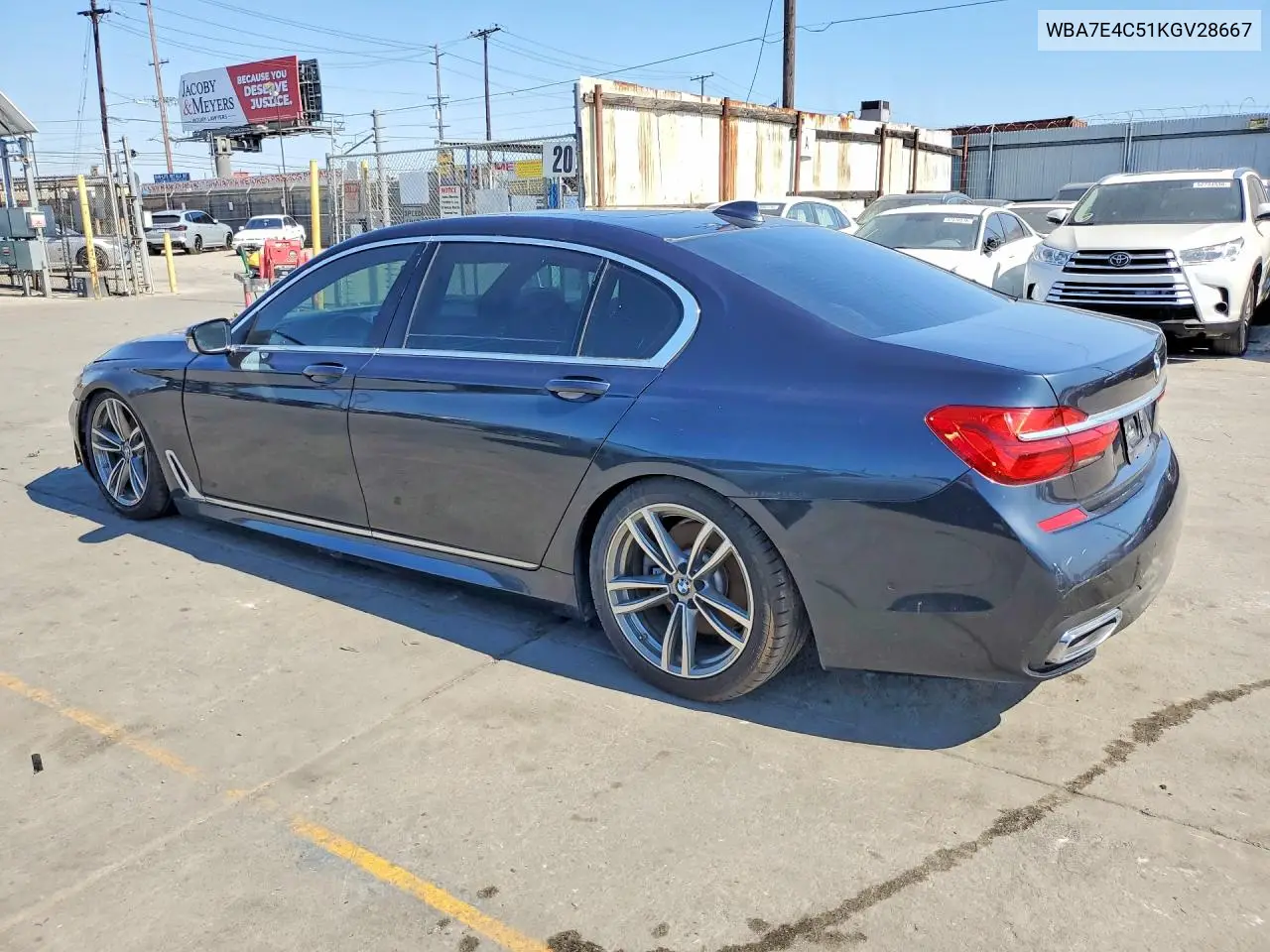 2019 BMW 740 Xi VIN: WBA7E4C51KGV28667 Lot: 54635186