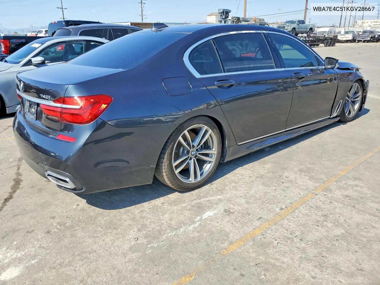 2019 BMW 740 Xi VIN: WBA7E4C51KGV28667 Lot: 54635186