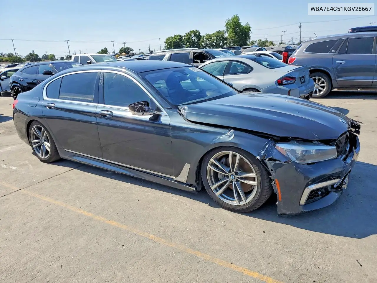 2019 BMW 740 Xi VIN: WBA7E4C51KGV28667 Lot: 54635186