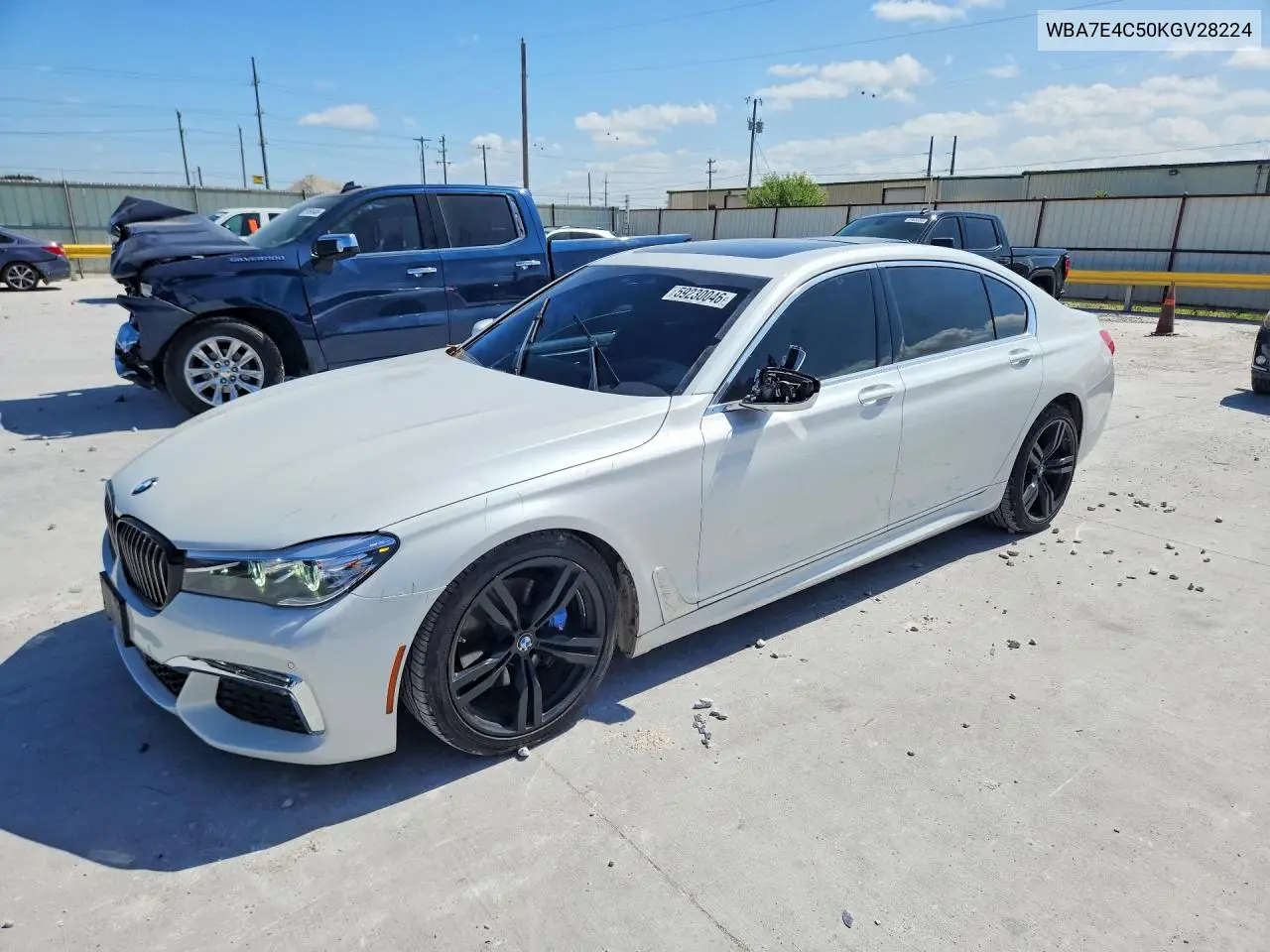 2019 BMW 740 Xi VIN: WBA7E4C50KGV28224 Lot: 59230046