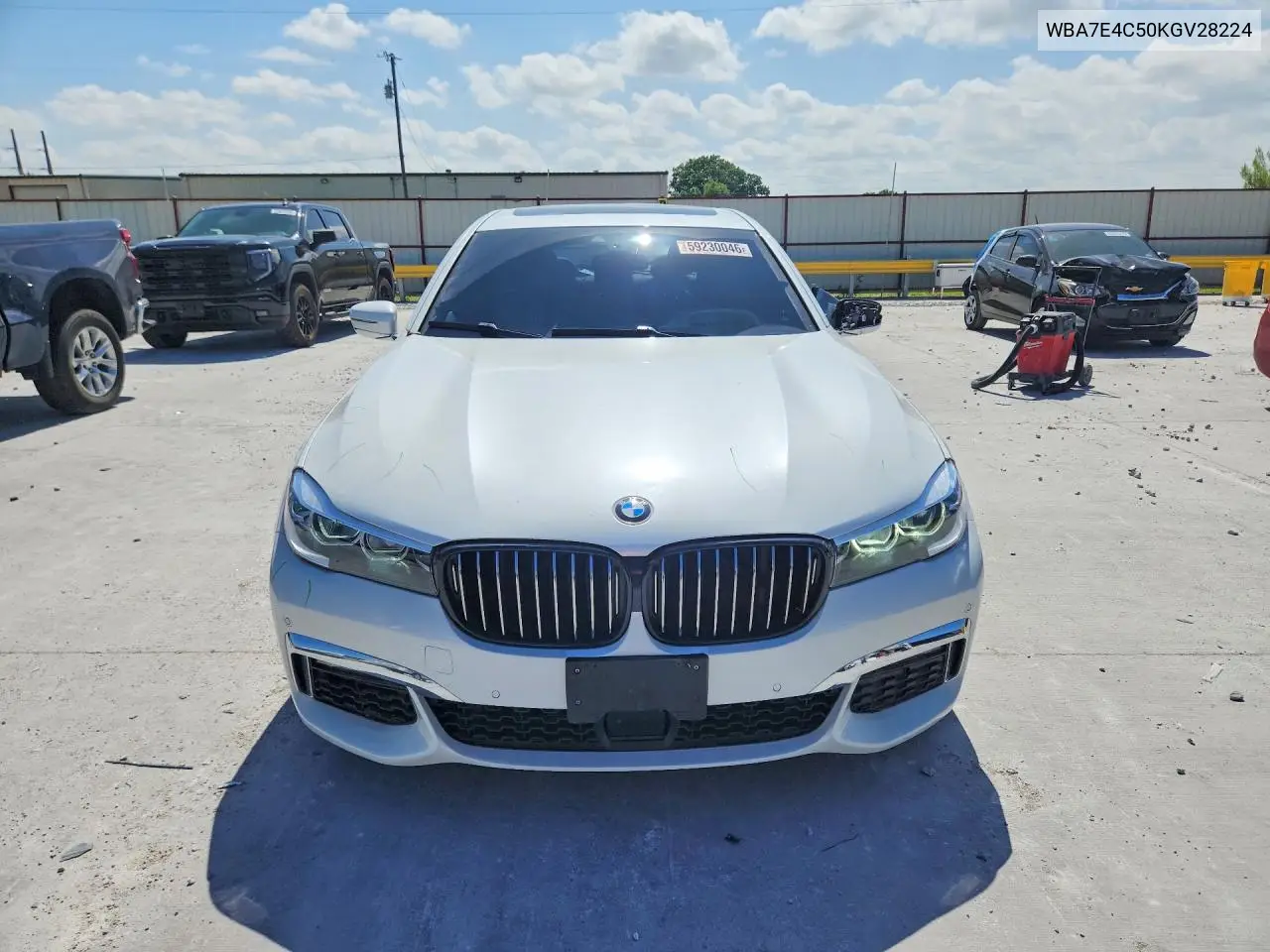 2019 BMW 740 Xi VIN: WBA7E4C50KGV28224 Lot: 59230046