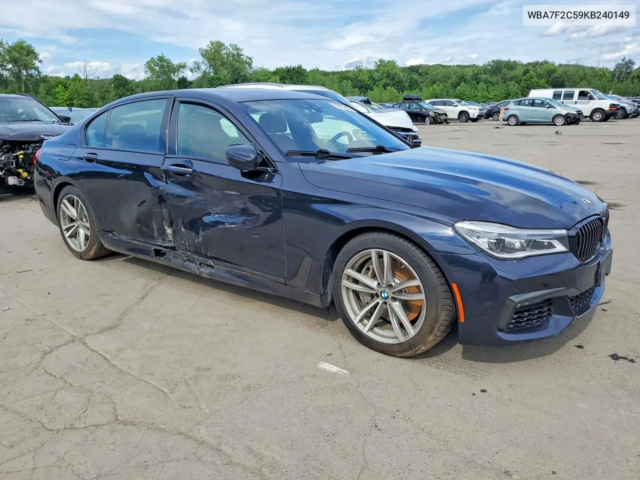 2019 BMW 750 Xi VIN: WBA7F2C59KB240149 Lot: 59779226