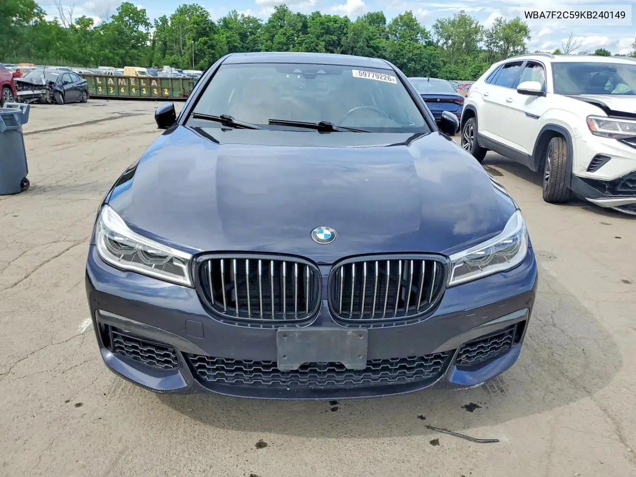 2019 BMW 750 Xi VIN: WBA7F2C59KB240149 Lot: 59779226
