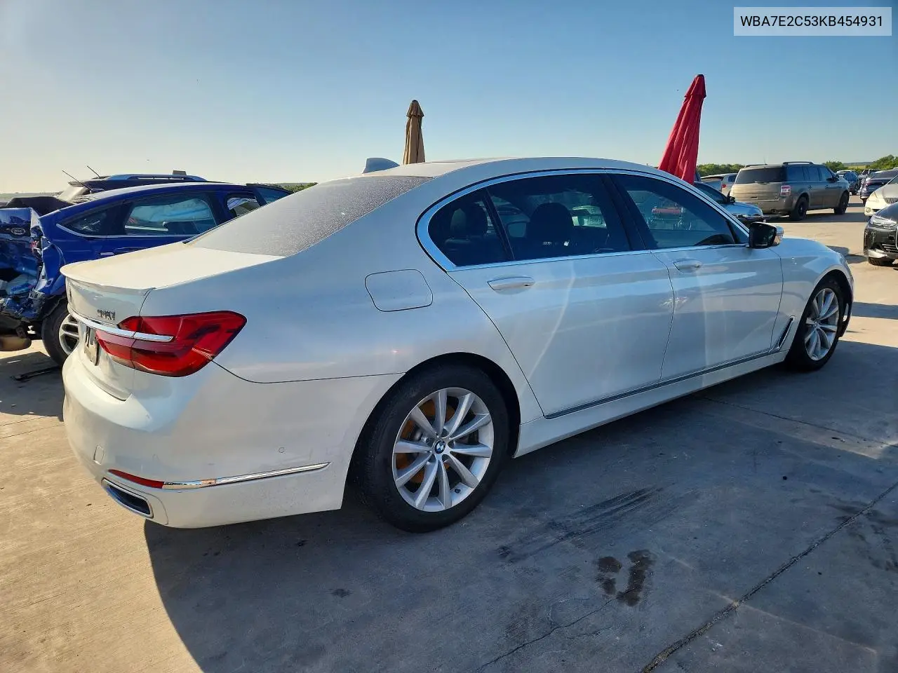 2019 BMW 740 I VIN: WBA7E2C53KB454931 Lot: 59821056