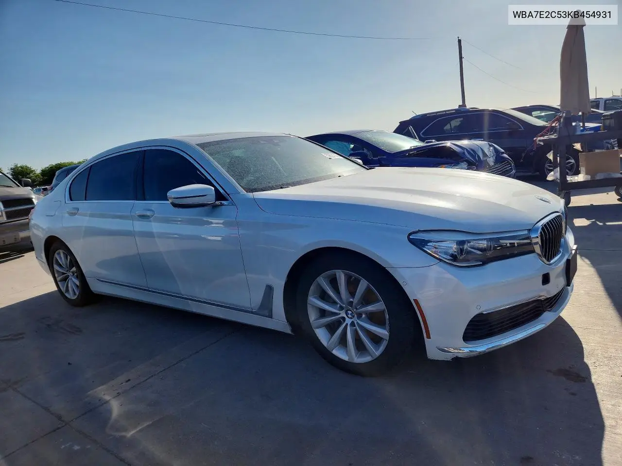 2019 BMW 740 I VIN: WBA7E2C53KB454931 Lot: 59821056