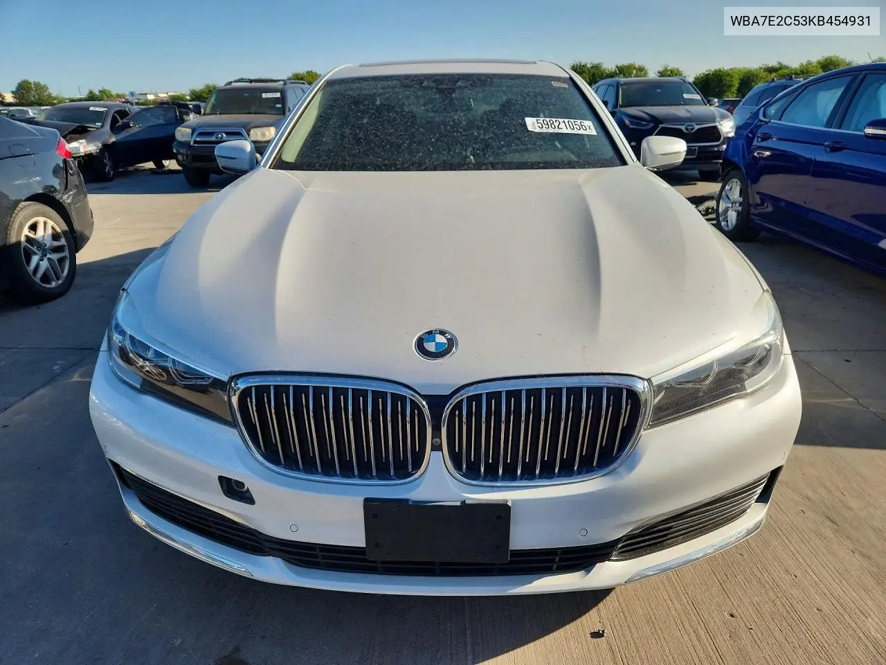 2019 BMW 740 I VIN: WBA7E2C53KB454931 Lot: 59821056