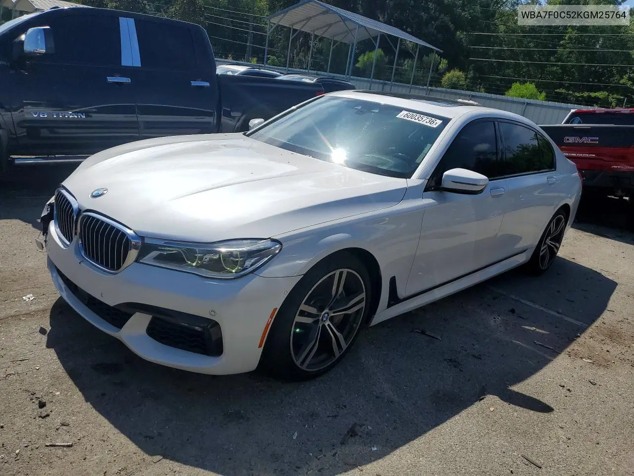 2019 BMW 750 I VIN: WBA7F0C52KGM25764 Lot: 60035736
