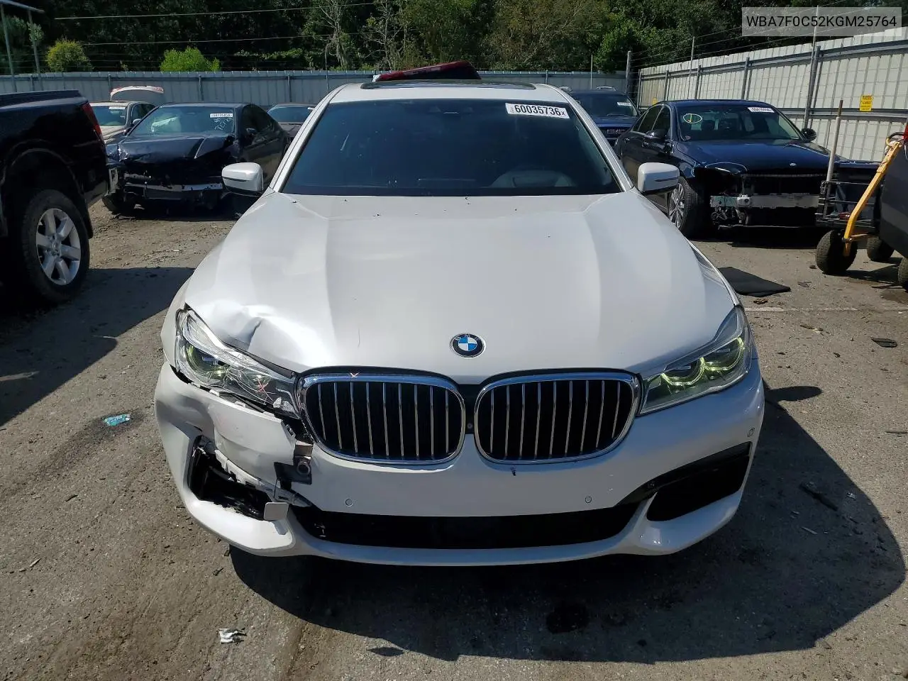2019 BMW 750 I VIN: WBA7F0C52KGM25764 Lot: 60035736