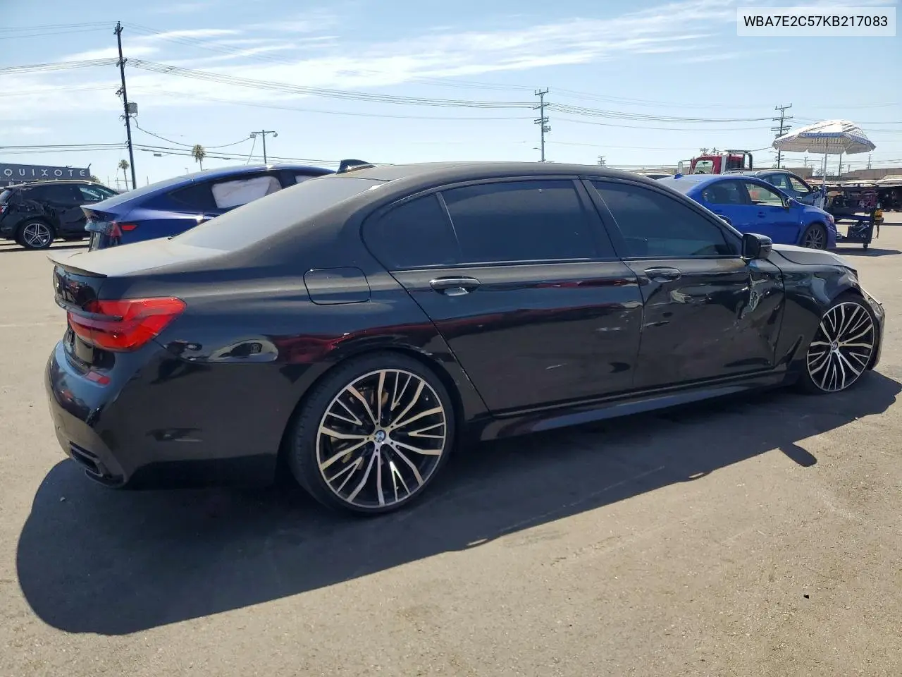 2019 BMW 740 I VIN: WBA7E2C57KB217083 Lot: 61456226