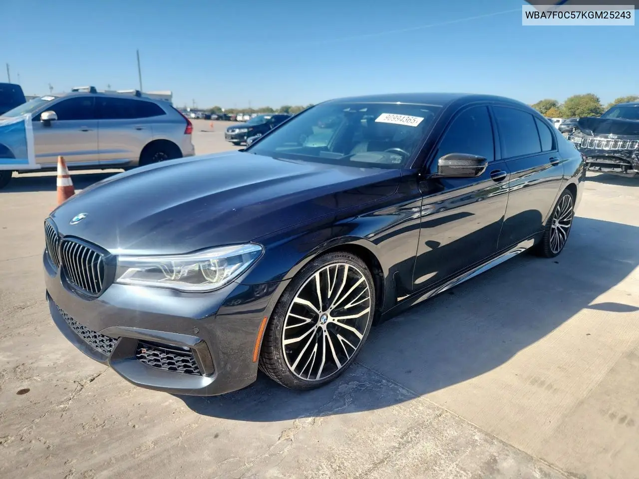 WBA7F0C57KGM25243 2019 BMW 750 I