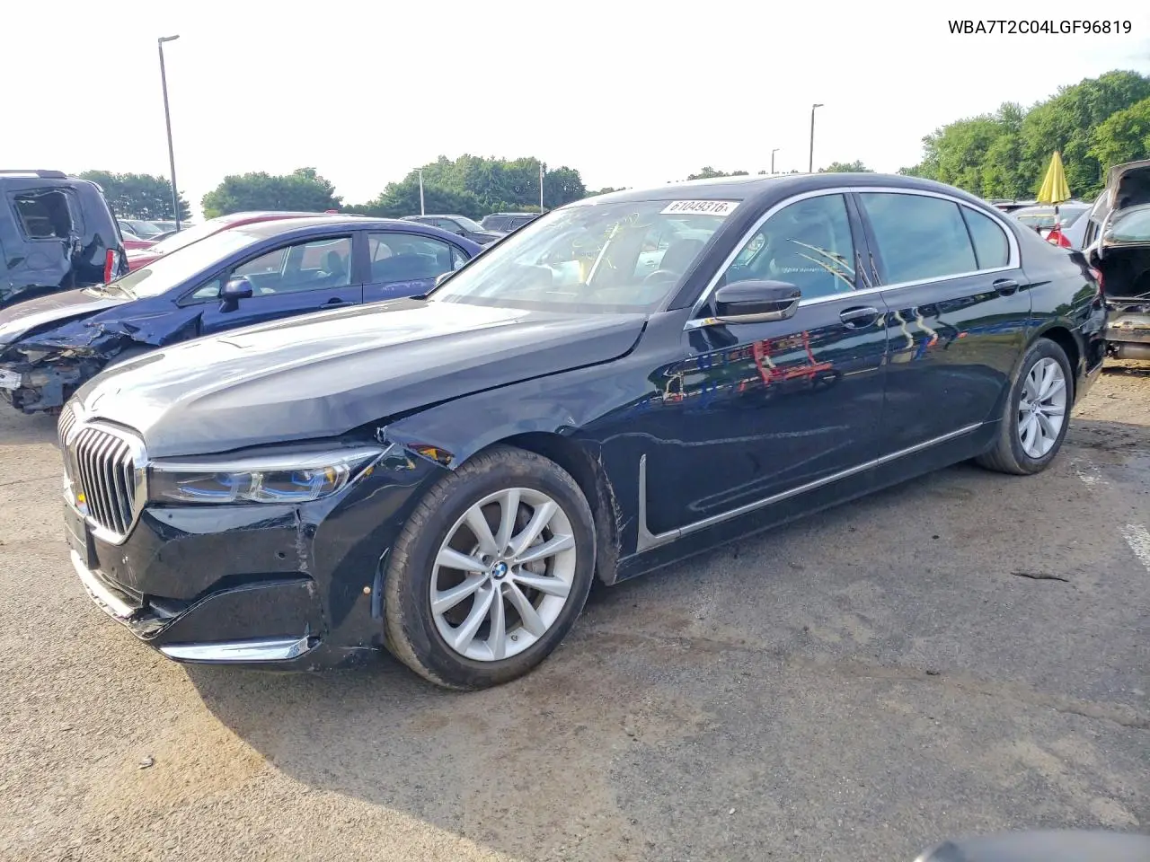 2020 BMW 740 I VIN: WBA7T2C04LGF96819 Lot: 61049316