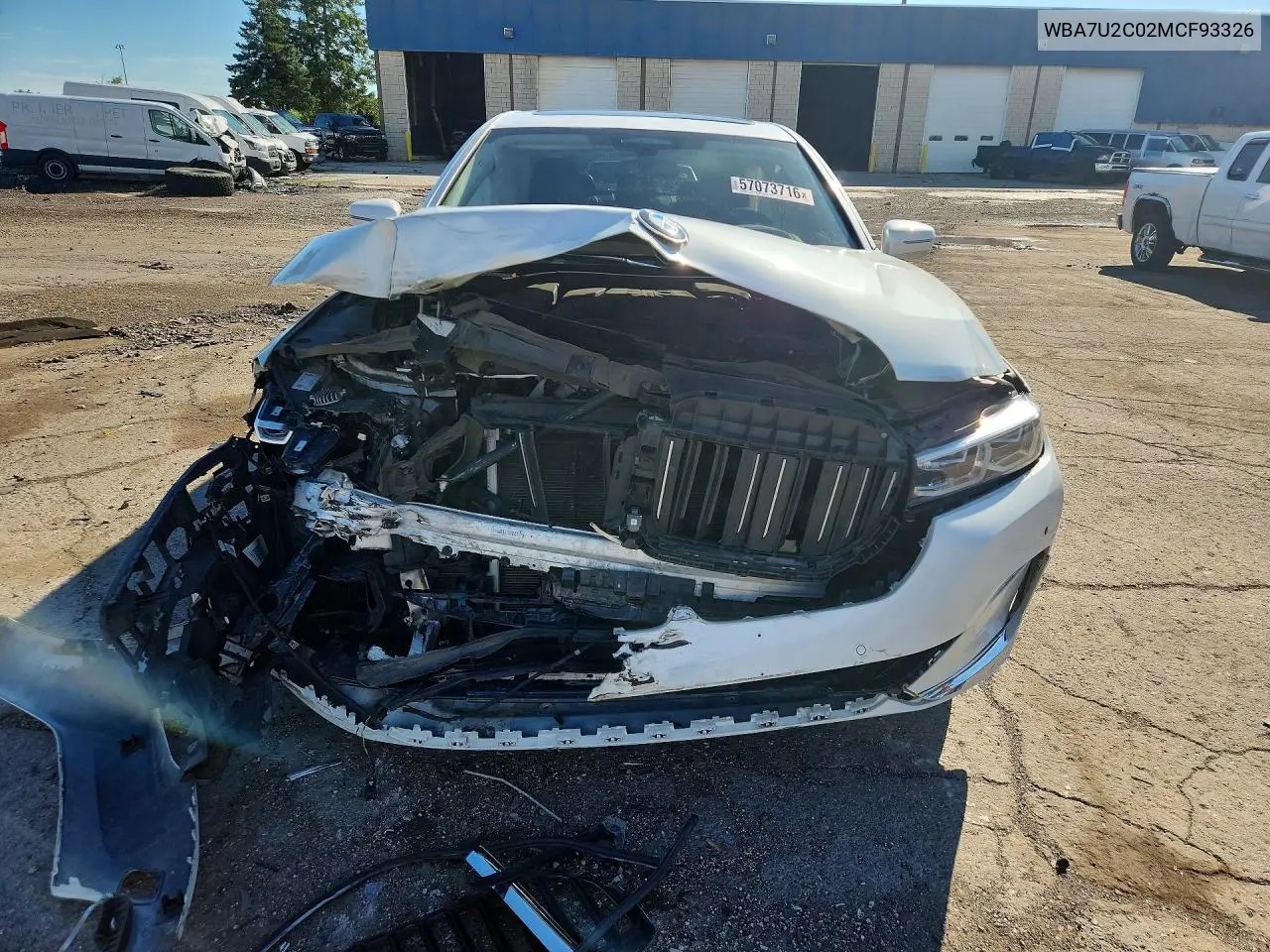 2021 BMW 750 Xi VIN: WBA7U2C02MCF93326 Lot: 57073716