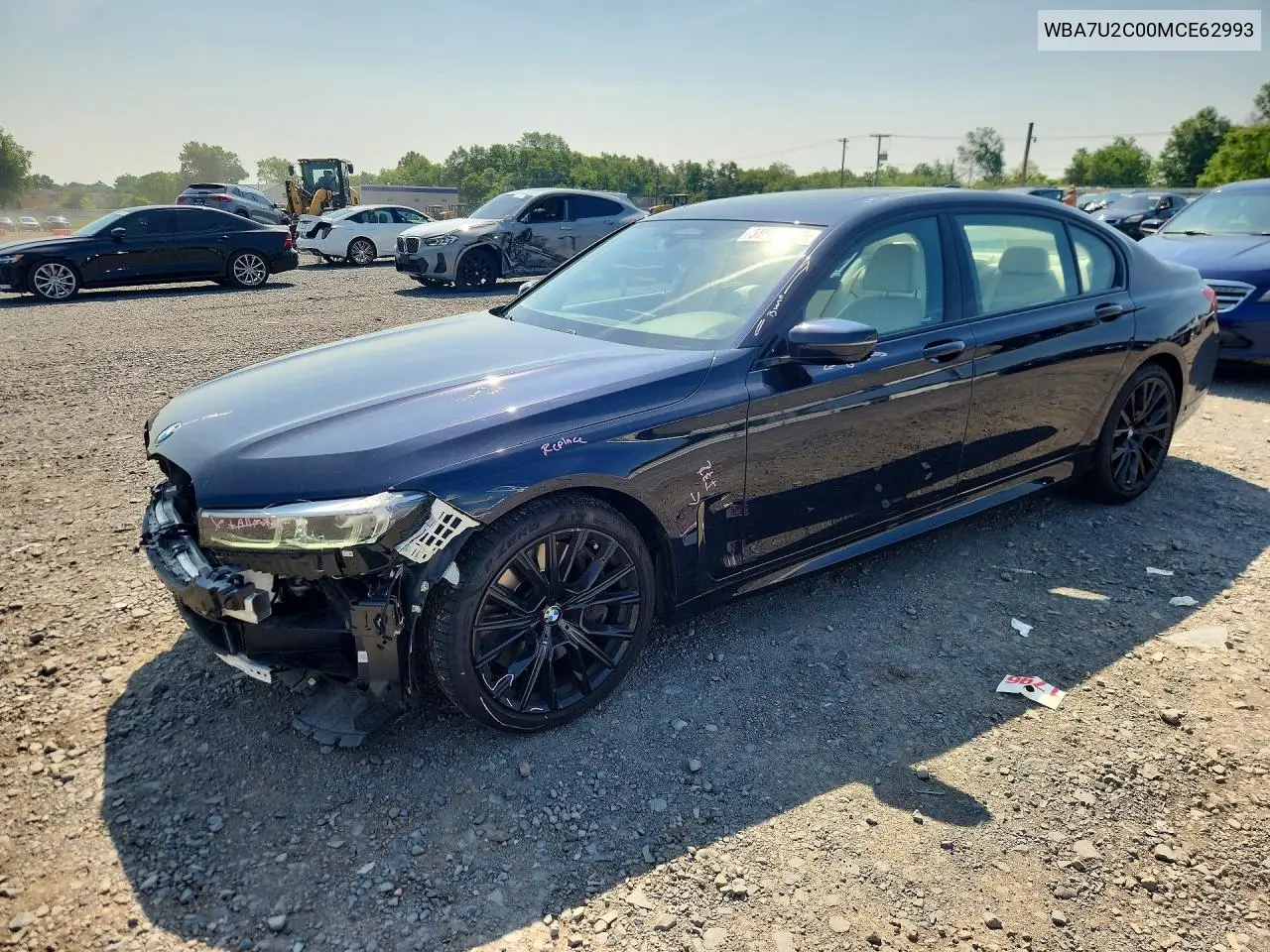 2021 BMW 750 Xi VIN: WBA7U2C00MCE62993 Lot: 58932076
