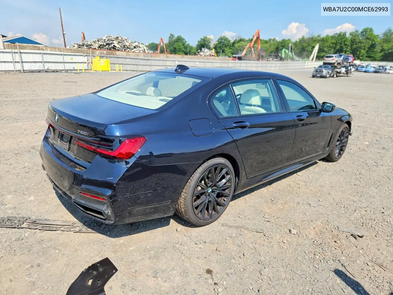 2021 BMW 750 Xi VIN: WBA7U2C00MCE62993 Lot: 58932076