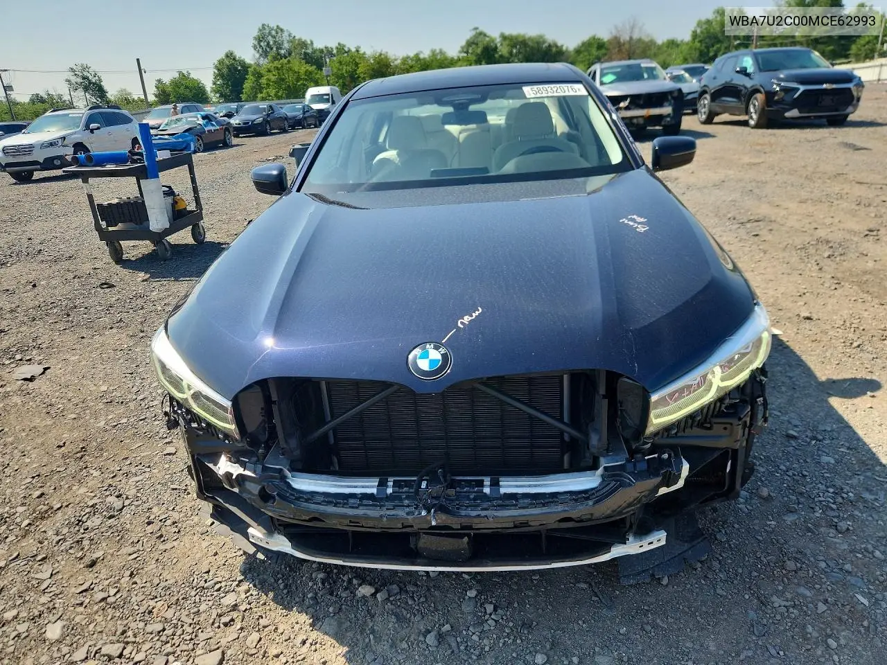 2021 BMW 750 Xi VIN: WBA7U2C00MCE62993 Lot: 58932076
