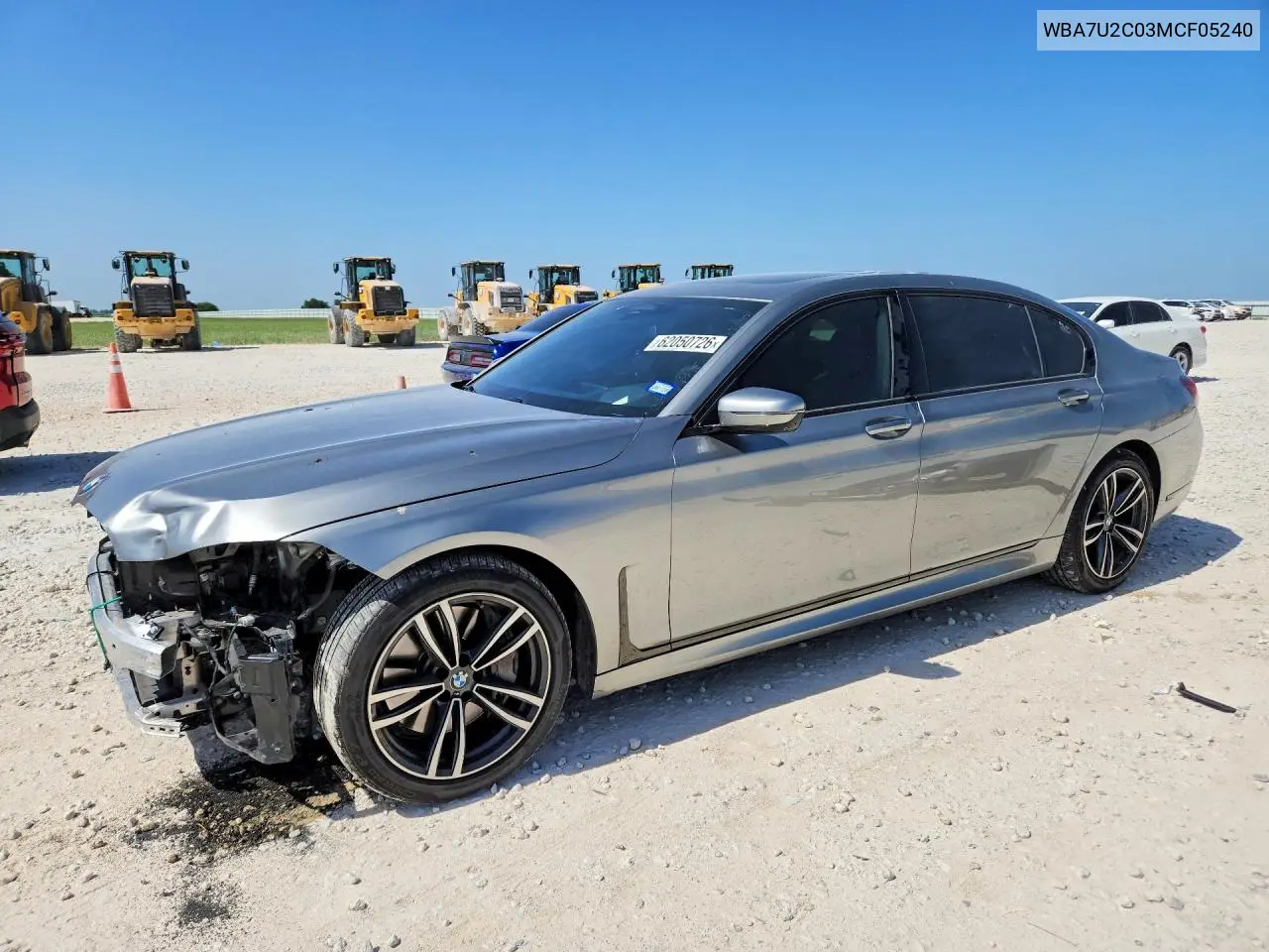 2021 BMW 750 Xi VIN: WBA7U2C03MCF05240 Lot: 62050726