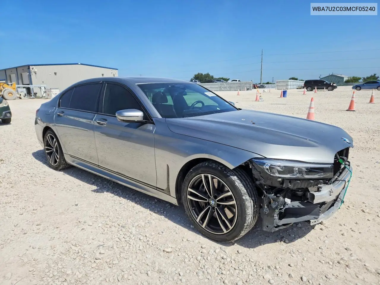 2021 BMW 750 Xi VIN: WBA7U2C03MCF05240 Lot: 62050726