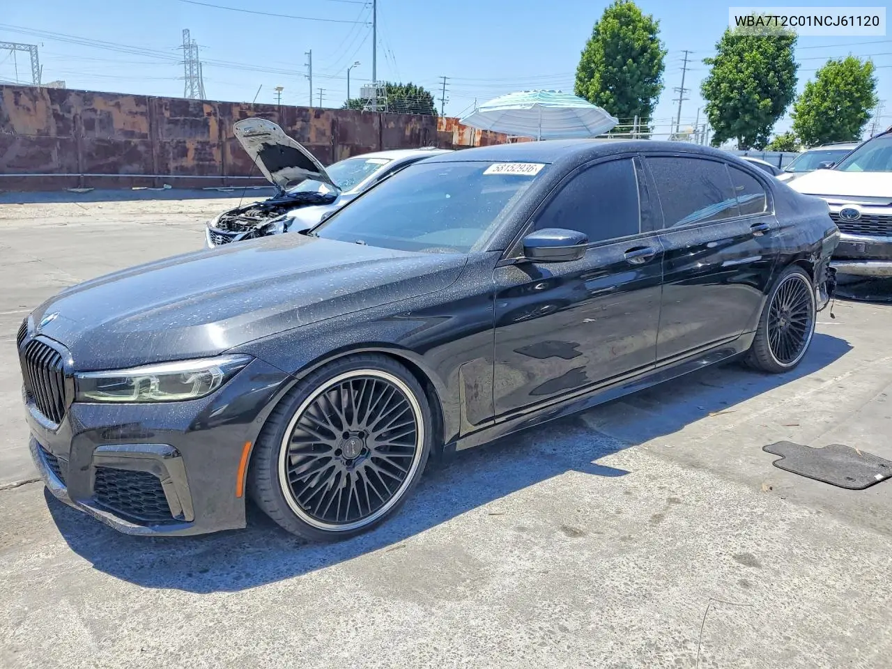 2022 BMW 740 I VIN: WBA7T2C01NCJ61120 Lot: 58152936