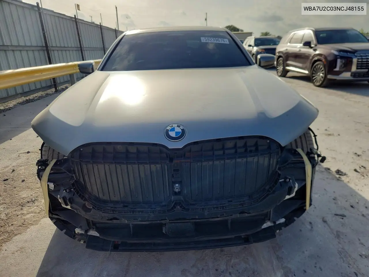 2022 BMW 750 Xi VIN: WBA7U2C03NCJ48155 Lot: 59239676
