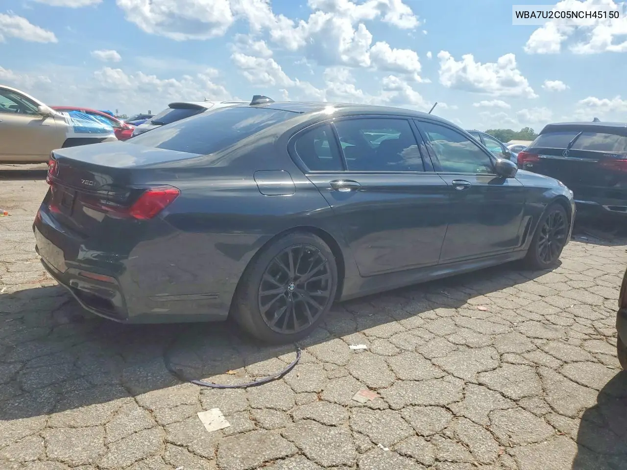 2022 BMW 750 Xi VIN: WBA7U2C05NCH45150 Lot: 59989816