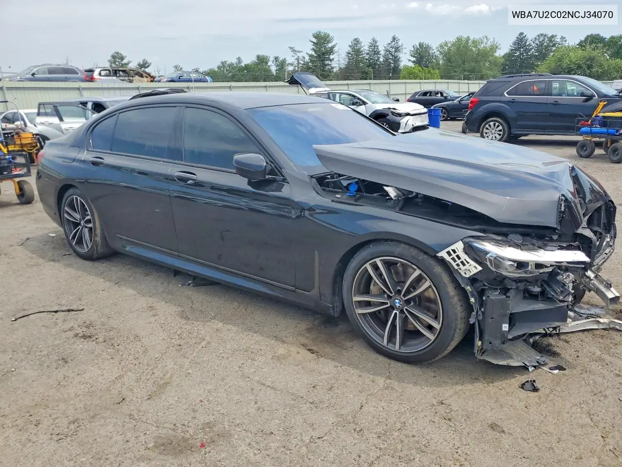 2022 BMW 750 Xi VIN: WBA7U2C02NCJ34070 Lot: 61122166
