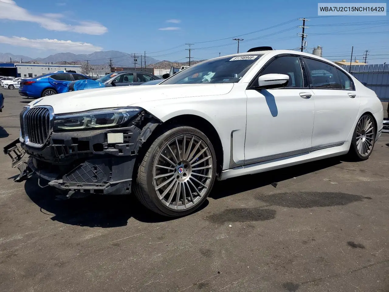 2022 BMW Alpina B7 VIN: WBA7U2C15NCH16420 Lot: 61798946
