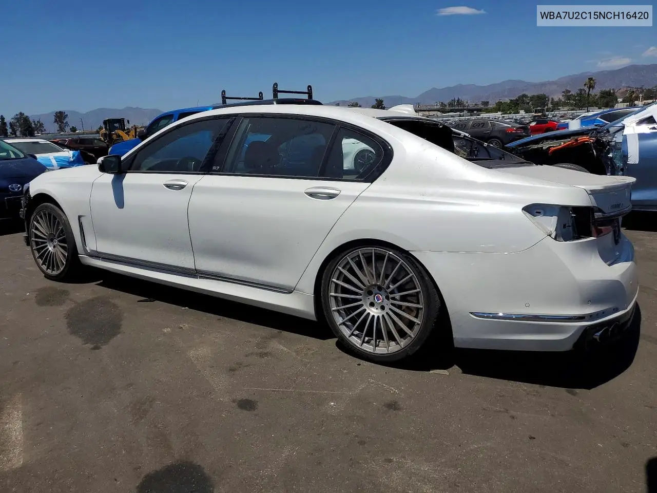 2022 BMW Alpina B7 VIN: WBA7U2C15NCH16420 Lot: 61798946