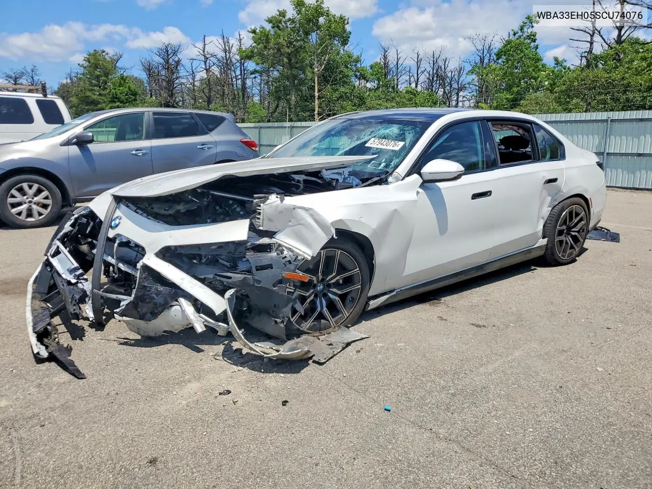 2025 BMW 740 Xi VIN: WBA33EH05SCU74076 Lot: 57943076