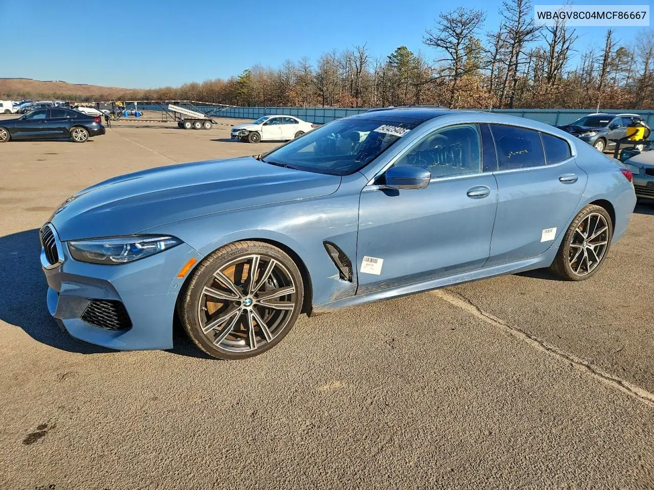 2021 BMW M850Xi VIN: WBAGV8C04MCF86667 Lot: 92425405