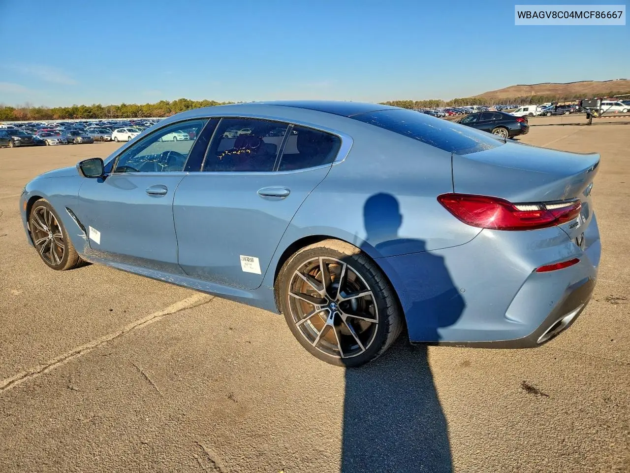 2021 BMW M850Xi VIN: WBAGV8C04MCF86667 Lot: 92425405